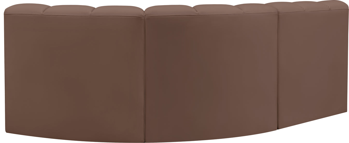 zara brown faux leather modular sofa s3a