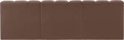 Zara Brown Faux Leather Modular Sofa S3F