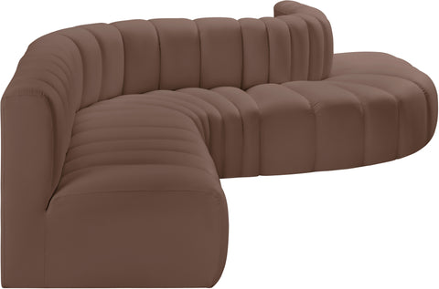 Yara 170" Vegan Leather Upholstered Sectional, 7-Piece