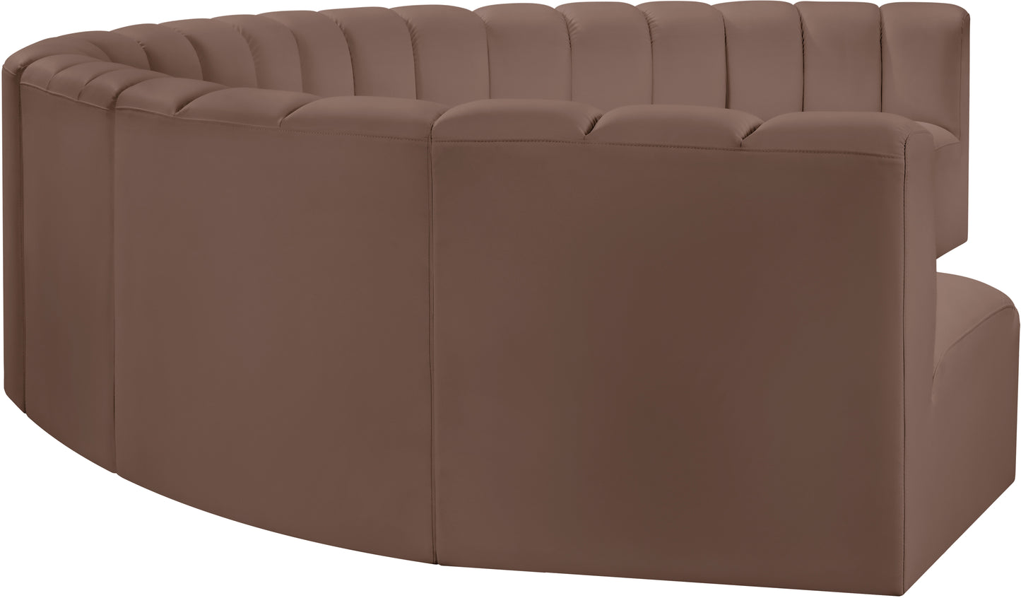 zara brown faux leather modular sofa s8b