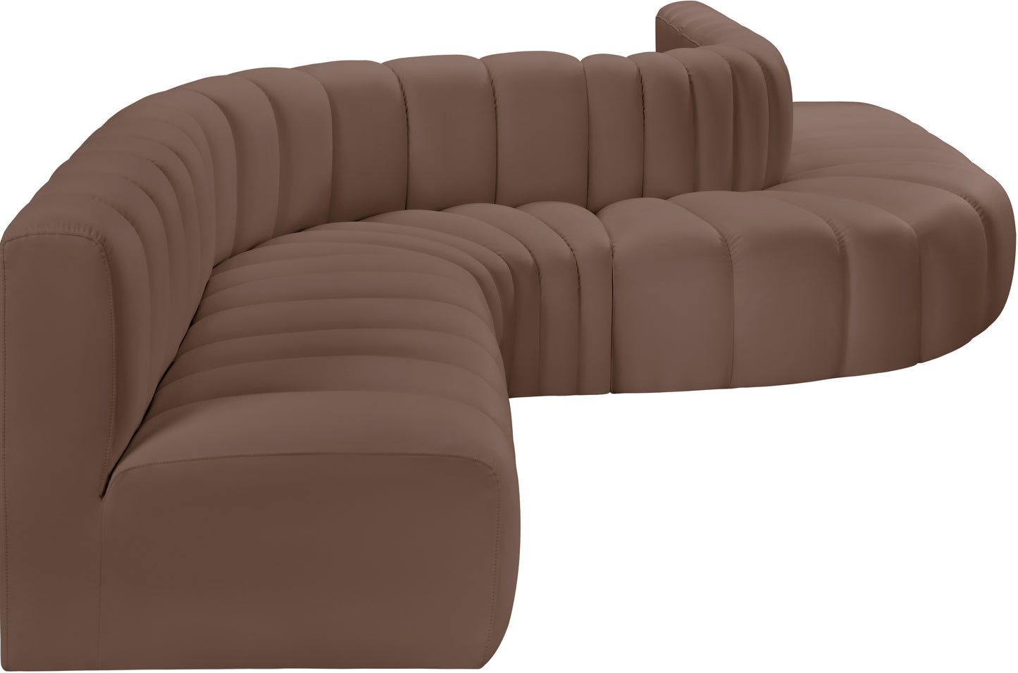 zara brown faux leather modular sofa s8c