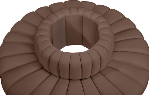 Briar Brown 90 Vegan Leather Upholstered Modular Sectional, 8-Piece