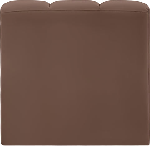 Briar Brown Vegan Leather Upholstered Modular Straight Chair, 1 Piece