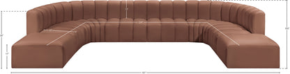 Zara Cognac Faux Leather Modular Sofa S10A