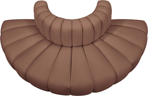 Yara 90" Vegan Leather Upholstered Sectional, 4-Piece