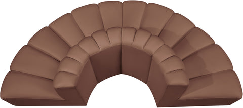 Yara 90" Vegan Leather Upholstered Sectional, 4-Piece