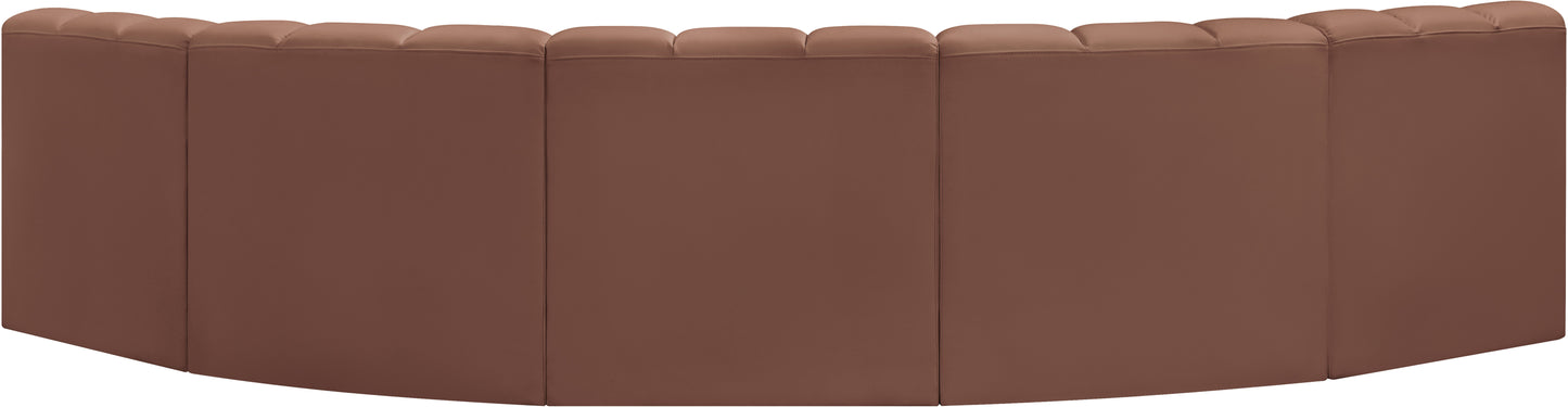 zara cognac faux leather modular sofa s5a