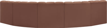 Zara Cognac Faux Leather Modular Sofa S5A