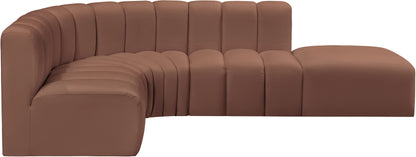 Zara Cognac Faux Leather Modular Sofa S5C