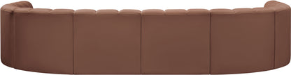 Zara Cognac Faux Leather Modular Sofa S8A