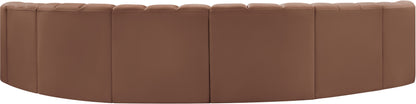 Zara Cognac Faux Leather Modular Sofa S8B