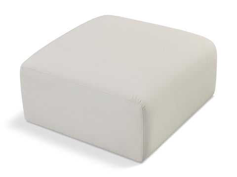 Yara Vegan Leather Upholstered Ottoman, 1 Piece