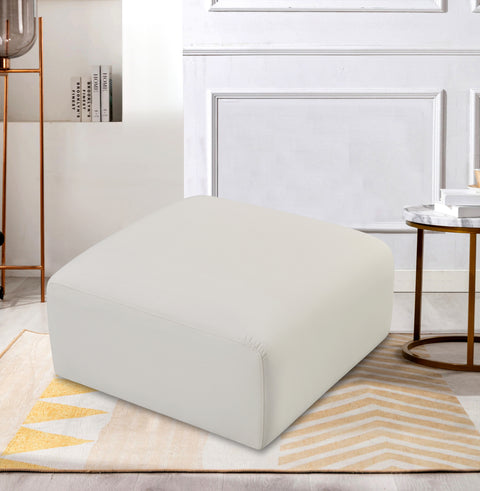 Yara Vegan Leather Upholstered Ottoman, 1 Piece