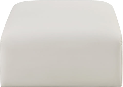 Yara Vegan Leather Upholstered Ottoman, 1 Piece