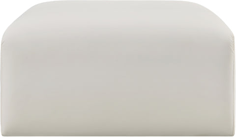 Yara Vegan Leather Upholstered Ottoman, 1 Piece