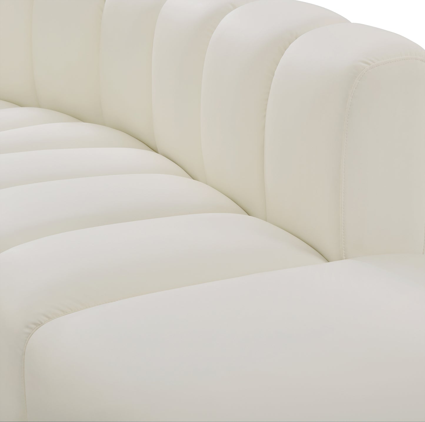 zara cream faux leather modular sofa s10a