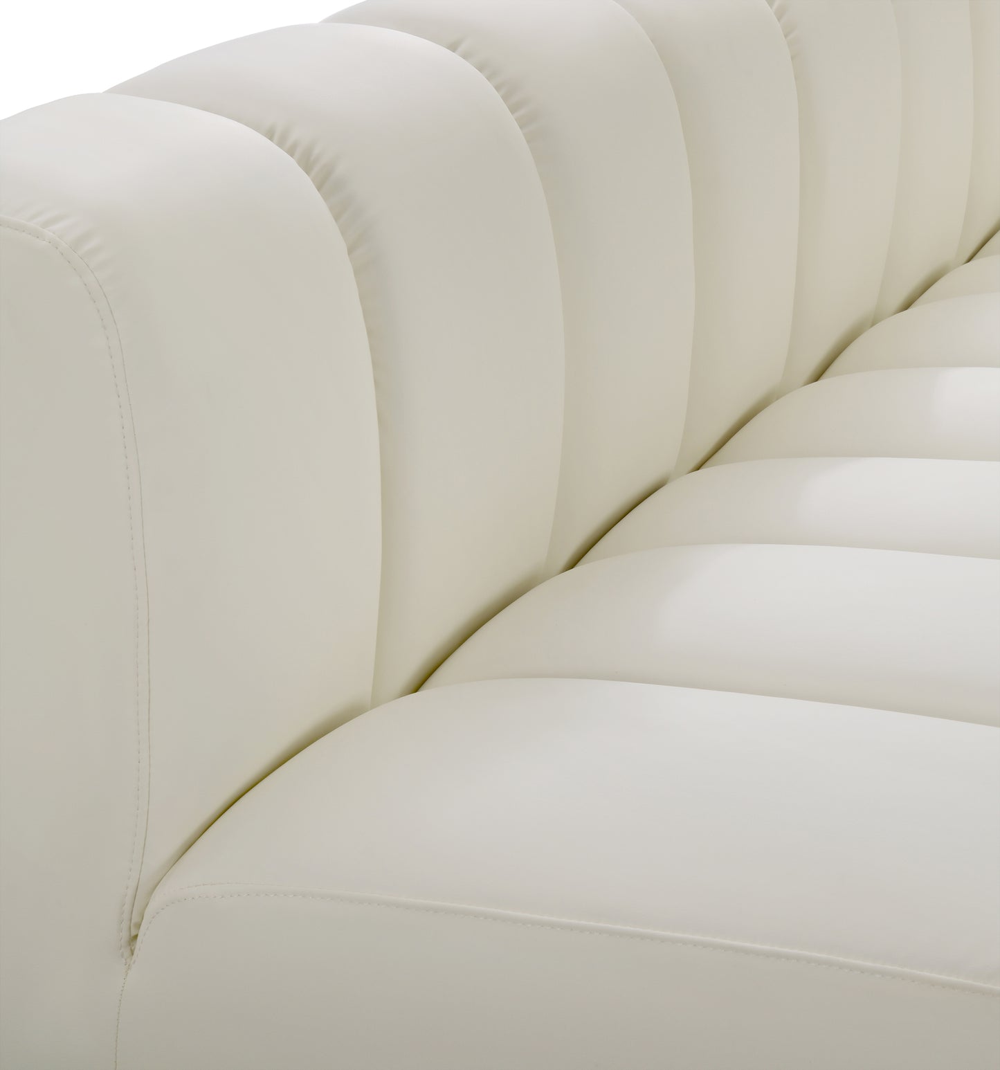 zara cream faux leather modular sofa s10a