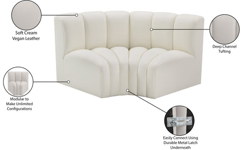 Yara 60" Vegan Leather Upholstered Sectional, 2-Piece (Style 2)