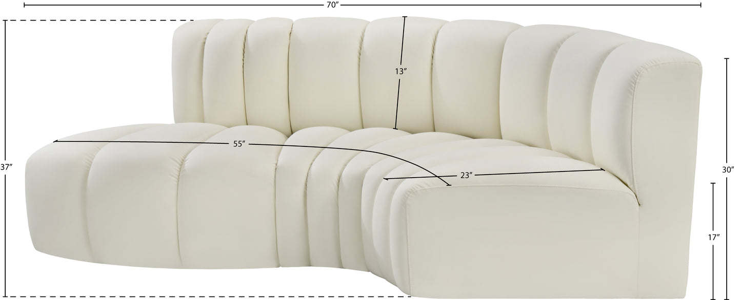 zara cream faux leather modular sofa s3d