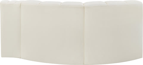 Briar Cream 70 Vegan Leather Upholstered Modular Sectional, 3-Piece