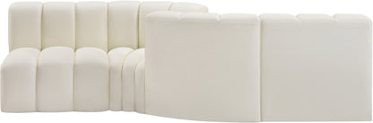 Zara Cream Faux Leather Modular Sofa S4A