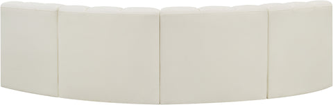 Briar Cream 103 Vegan Leather Upholstered Modular Sectional, 4-Piece