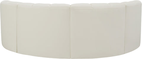 Briar Cream 88 Vegan Leather Upholstered Modular Sectional, 4-Piece
