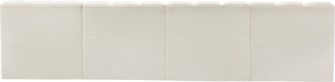 Briar Cream 119 Vegan Leather Upholstered Modular Sectional, 4-Piece