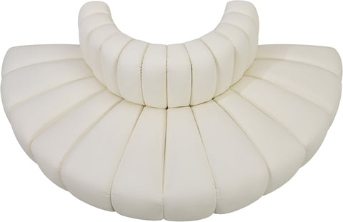 Briar Cream 90 Vegan Leather Upholstered Modular Sectional, 4-Piece