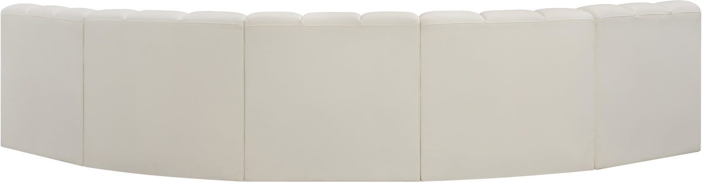 zara cream faux leather modular sofa s5a