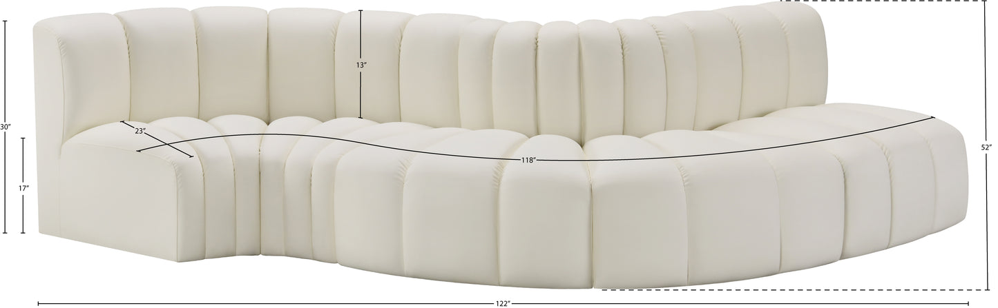 zara cream faux leather modular sofa s5b