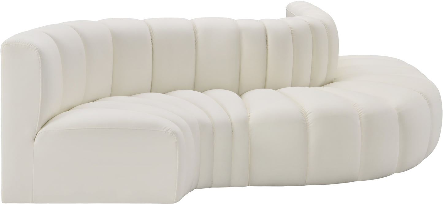 zara cream faux leather modular sofa s5b