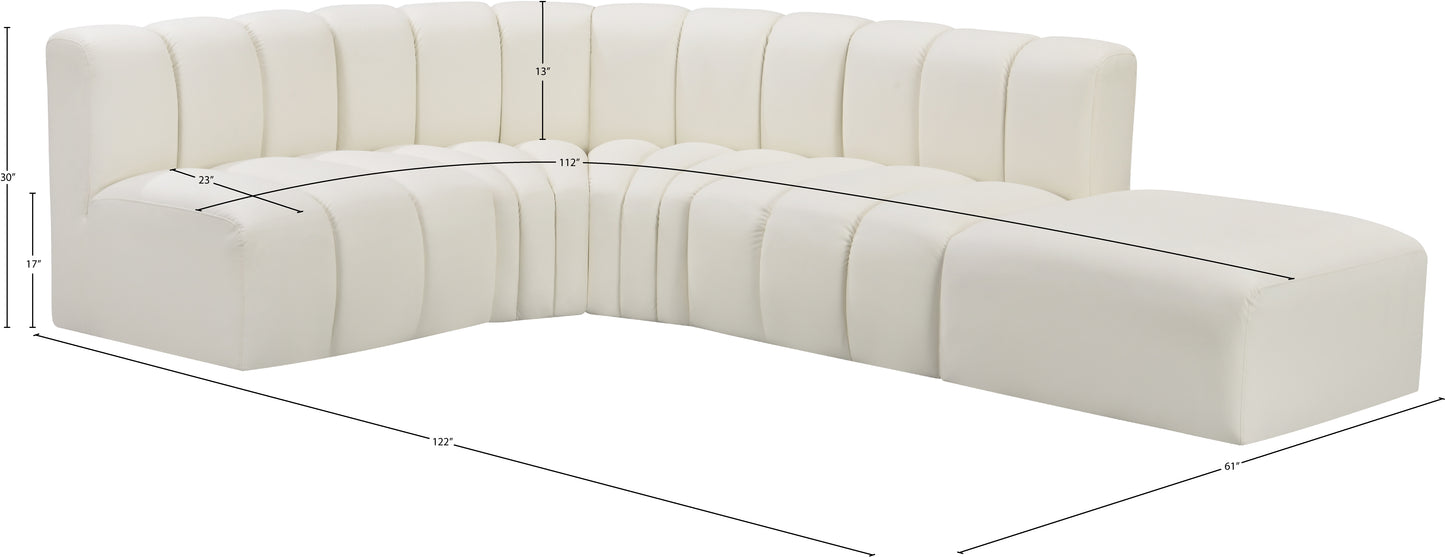 zara cream faux leather modular sofa s5c