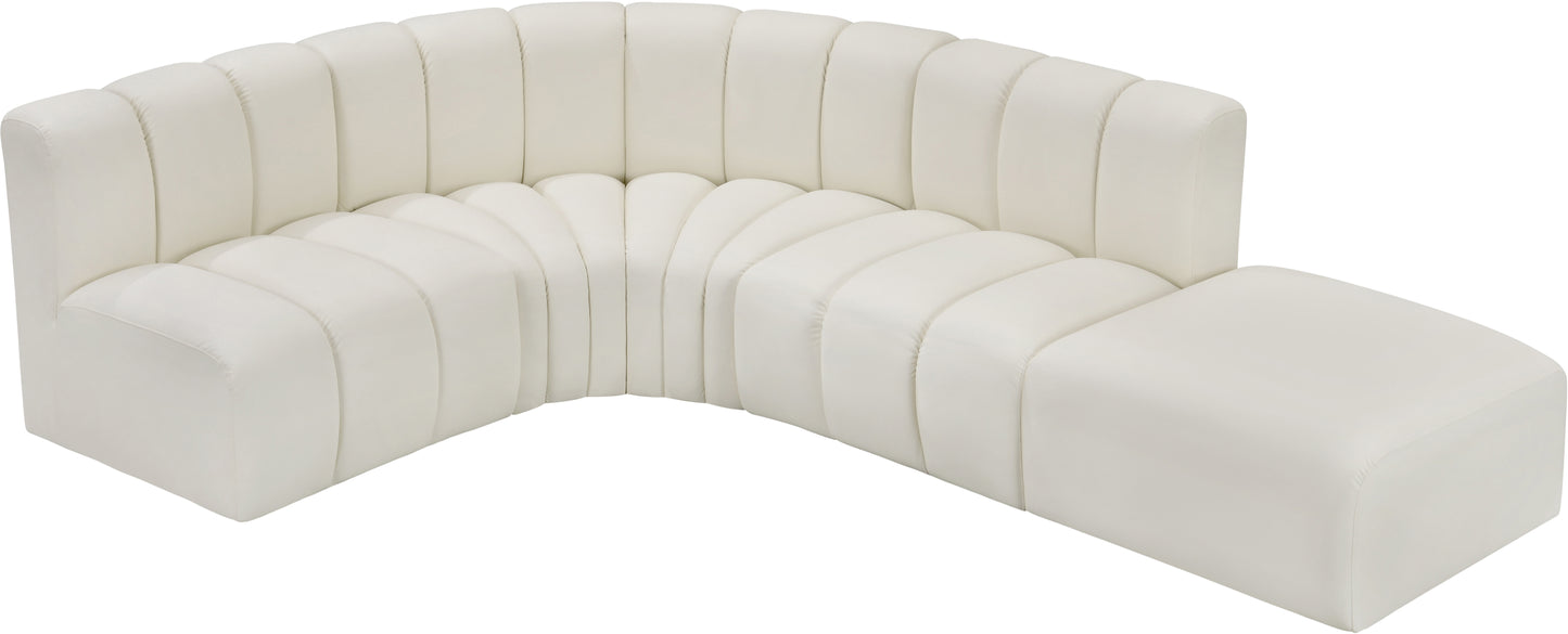 zara cream faux leather modular sofa s5c