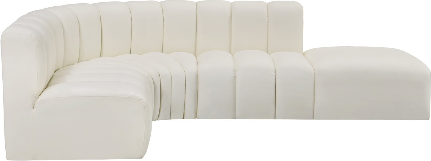 zara cream faux leather modular sofa s5c