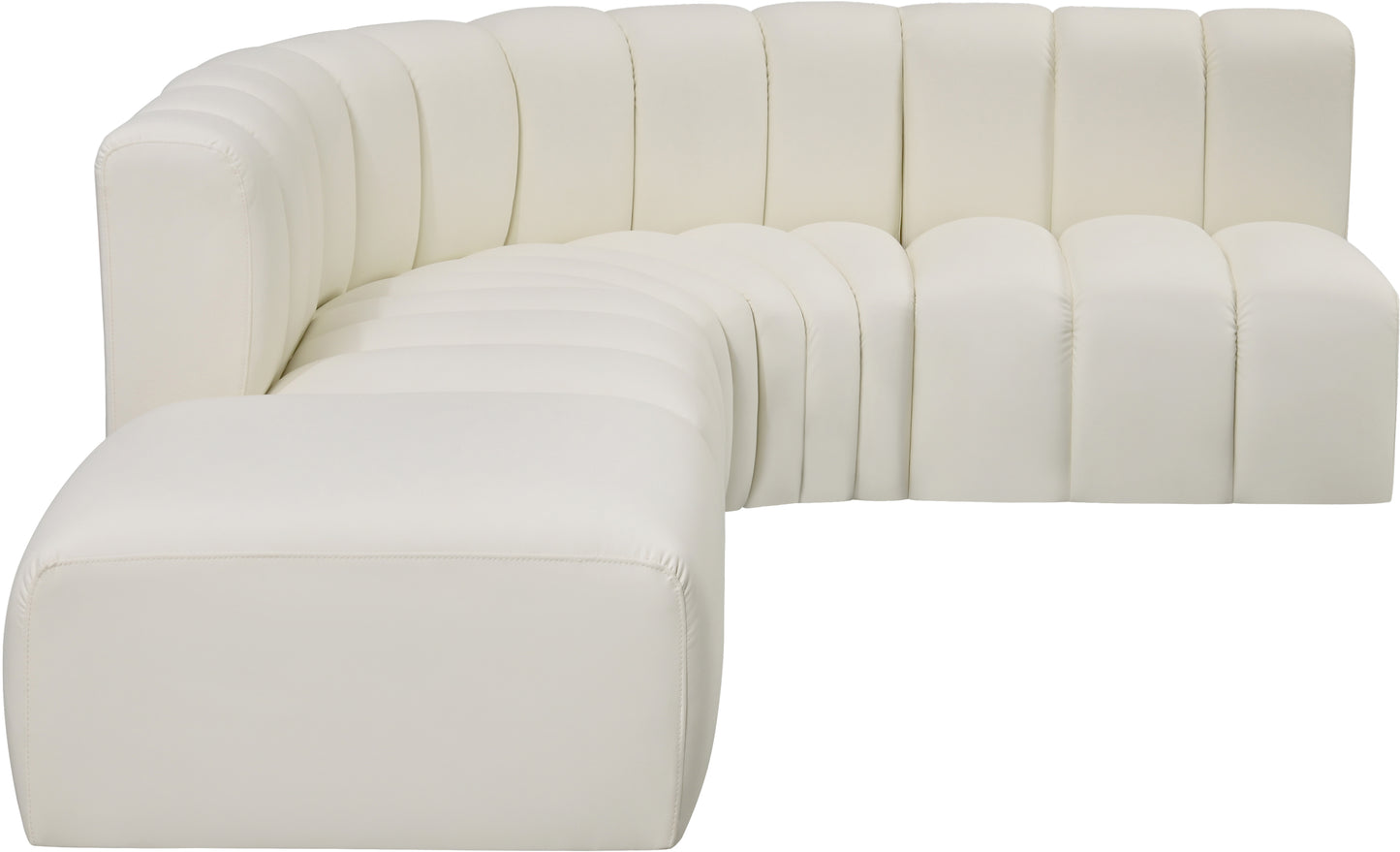 zara cream faux leather modular sofa s5c