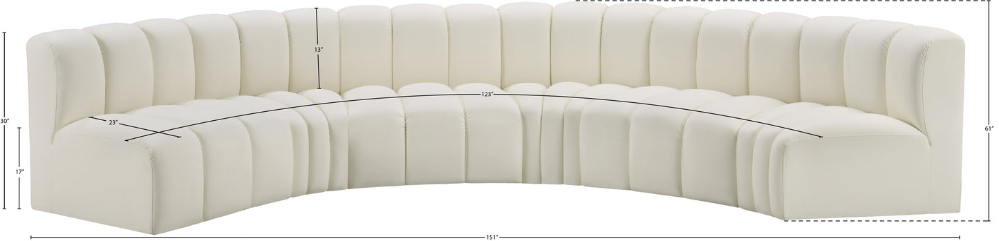 zara cream faux leather modular sofa s6b