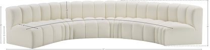 Zara Cream Faux Leather Modular Sofa S6B