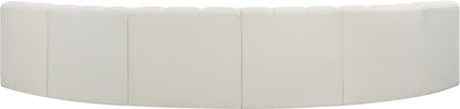 Zara Cream Faux Leather Modular Sofa S6B