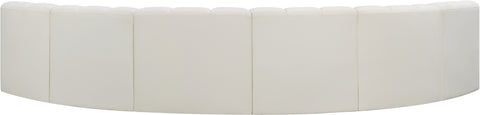 Briar Cream 151 Vegan Leather Upholstered Modular Sectional, 6-Piece