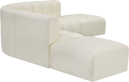 Zara Cream Faux Leather Modular Sofa S6C