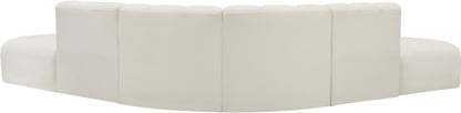 Zara Cream Faux Leather Modular Sofa S6C