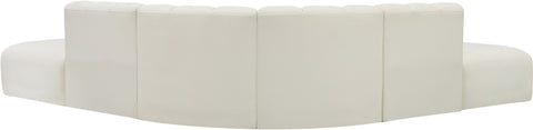 Briar Cream 146 Vegan Leather Upholstered Modular Sectional, 6-Piece