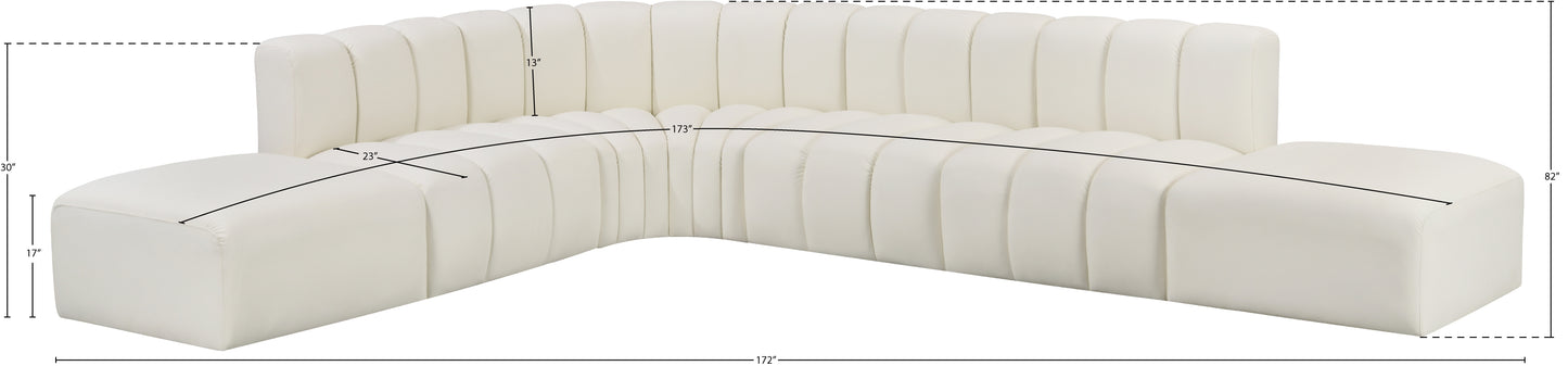 zara cream faux leather modular sofa s7a