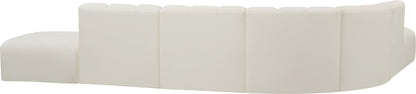 Zara Cream Faux Leather Modular Sofa S7A