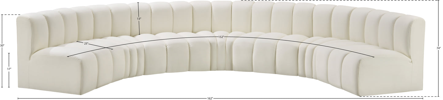 zara cream faux leather modular sofa s7b