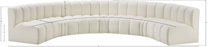 Zara Cream Faux Leather Modular Sofa S7B