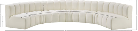 Briar Cream 162 Vegan Leather Upholstered Modular Sectional, 7-Piece