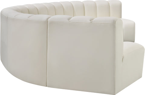 Briar Cream 162 Vegan Leather Upholstered Modular Sectional, 7-Piece
