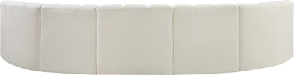 Zara Cream Faux Leather Modular Sofa S7B